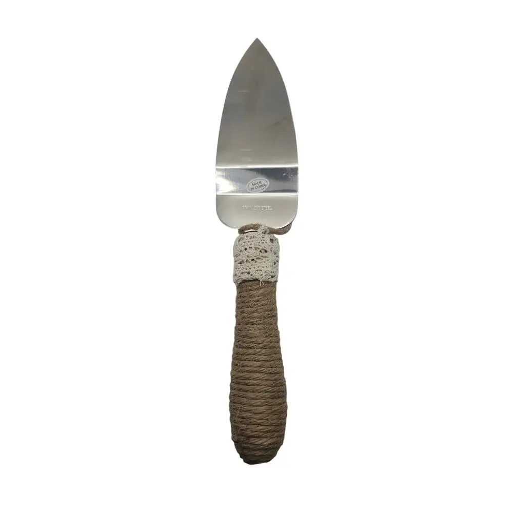 Rustic Twine Wrapped Cake Knife & Server Set Stainless Steel Wedding‎ Farmhouse